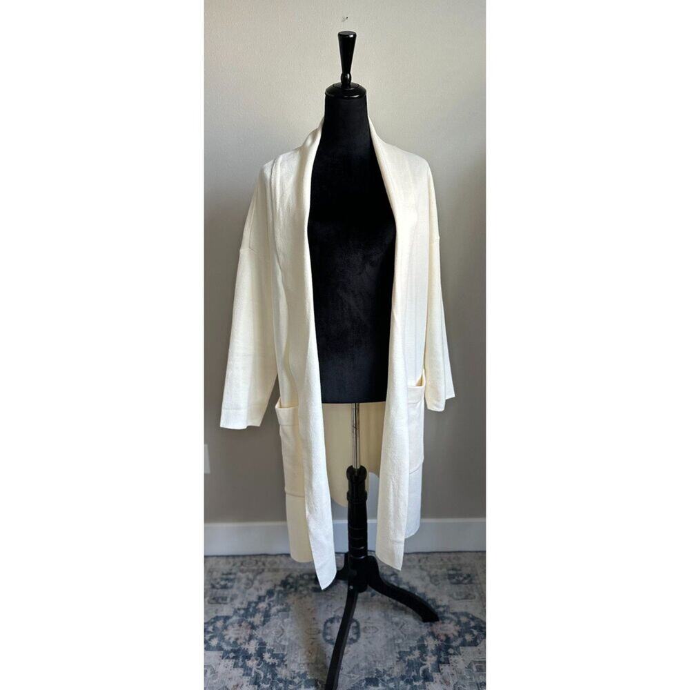 NWT BY DESIGN Cream Oversized Open Front Knit Cardigan Size L